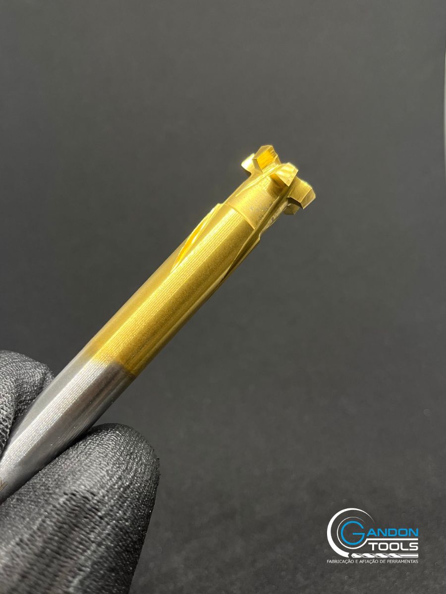 Fresa Woodruff Gandon Tools com revestimento dourado